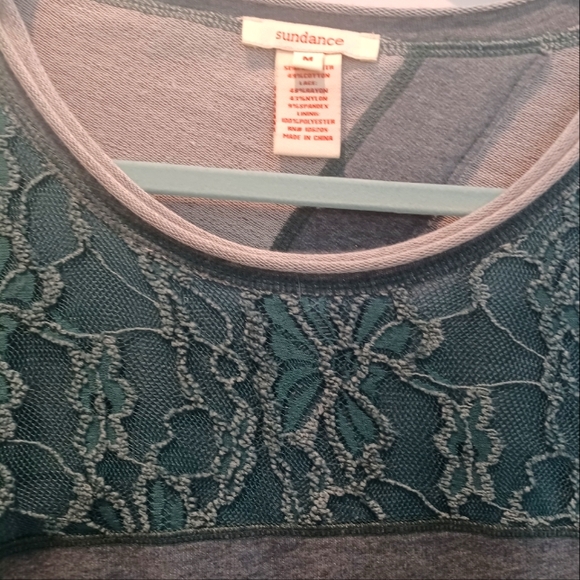 SUNDANCE BOHEMIAN COTTON & FLORAL LACE TUNIC TOP! - Picture 2 of 5